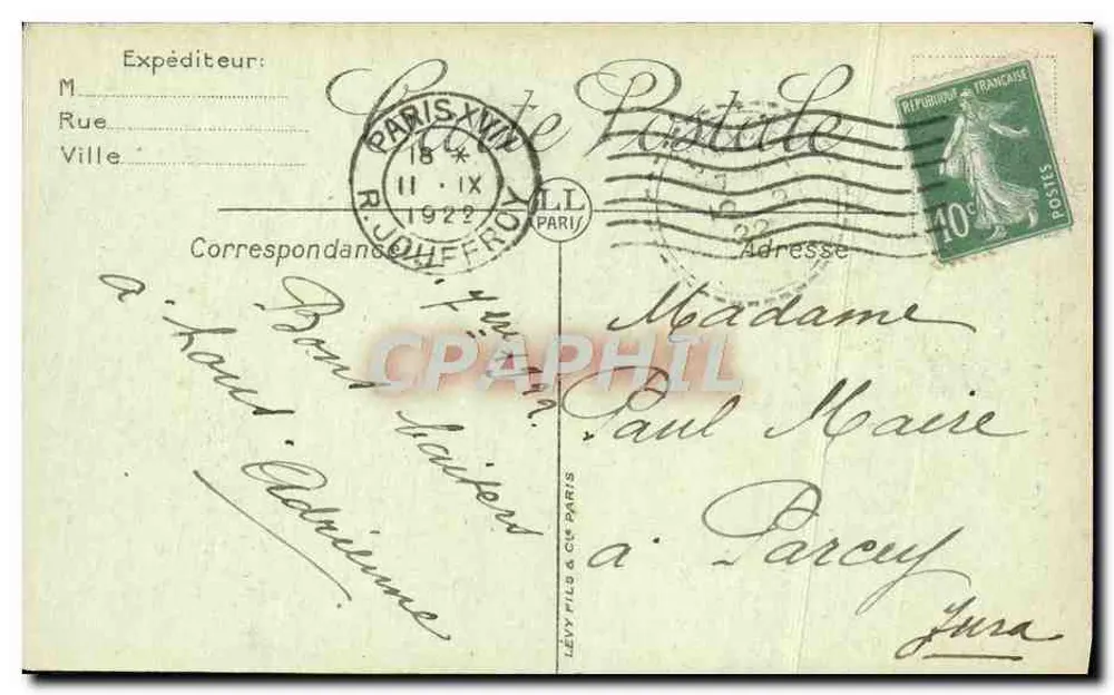 Paris — O Domo dos Invalidos — LL. n° 238 - Verso