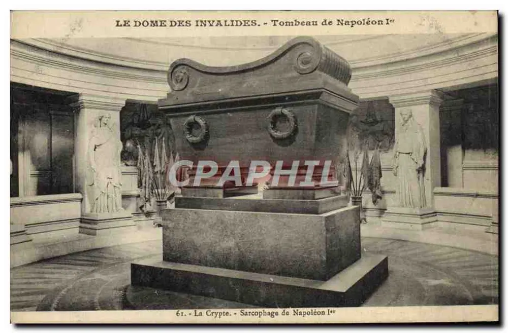 Der Dôme der Invaliden - Grabmal Napoleons I. - Die Krypta - Sarg Napoleons I. - Nr. 61 - Vorderseite