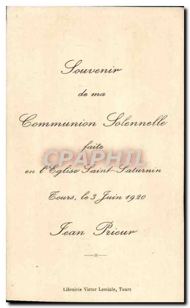 Jesus in der Eucharistie — die Freude, das Glück meines ganzen Lebens — Abbé Perreyvé — Bouasse Jaune n°4031 - Rückseite