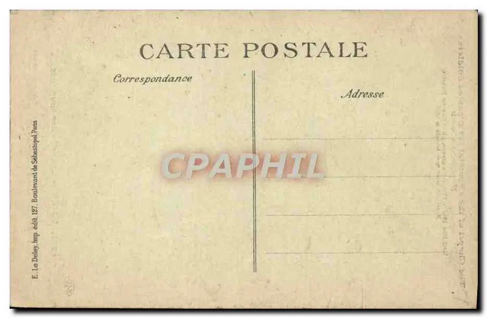 Paris - Kapelle der Invaliden - Das Grab von Napoleon I. - E. Le Doley, Verlag, Boulevard de Sébastopol, Paris - Rückseite