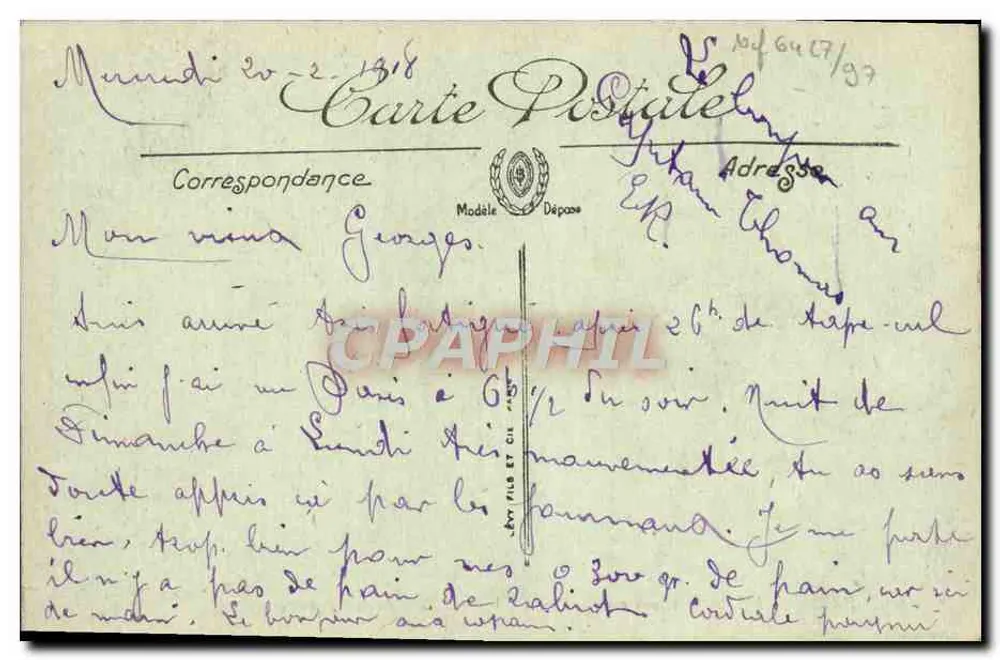 Paryż — Hotel Cluny zbudowany w 1490 roku przez Abego Jacquesa d'Amboise — LL - Rewers