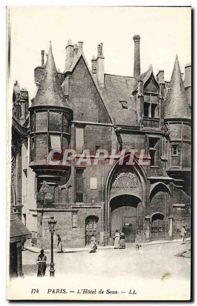 Paryż — Hotel de Sens — LL — nr 174 - Awers