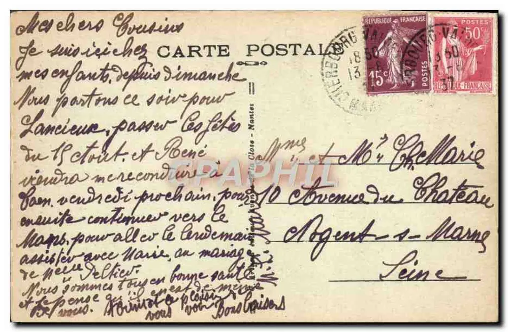 Cherbourg — Estátua de Napoléon — Editor desconhecido, n° 89 - Verso