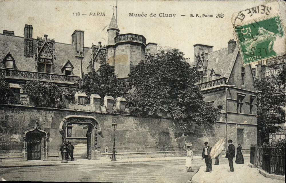 Musée de Cluny — façade et entrée — B.F., PARIS n°418 - Awers