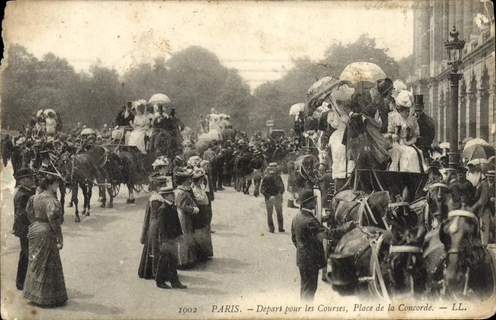 Départ pour les Courses — Place de la Concorde — LL. — 1902 - Vorderseite