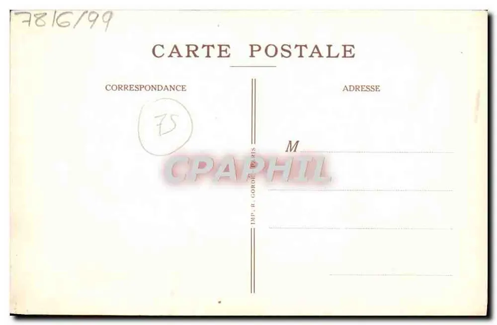 Brand in den Halles von Ypres — 26. November 1914 — VISÉ PARIS - 2 - Rückseite