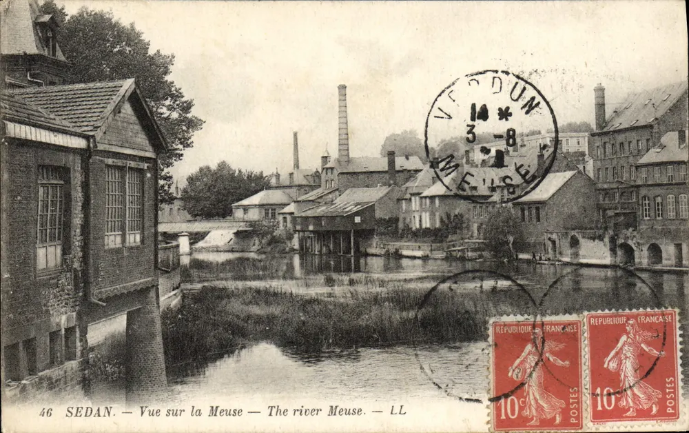 Sedan — Vista sobre a Meuse — editor LL n°46 - Frente