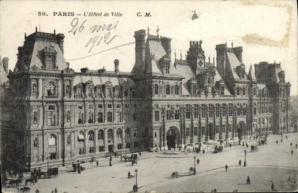 PARIS — O Hotel de Ville — C. M. n°50 - Frente
