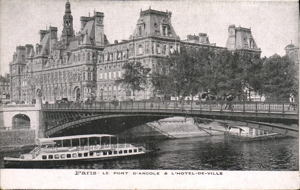 Paris — Le Pont d'Arcole & l'Hôtel-de-Ville — Éditeur non visible - Vorderseite