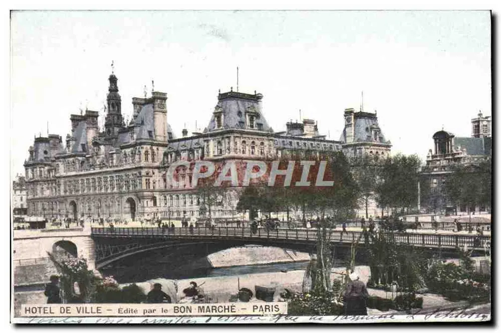 Hôtel de Ville — Paris — Herausgeber: Le Bon Marché - Vorderseite