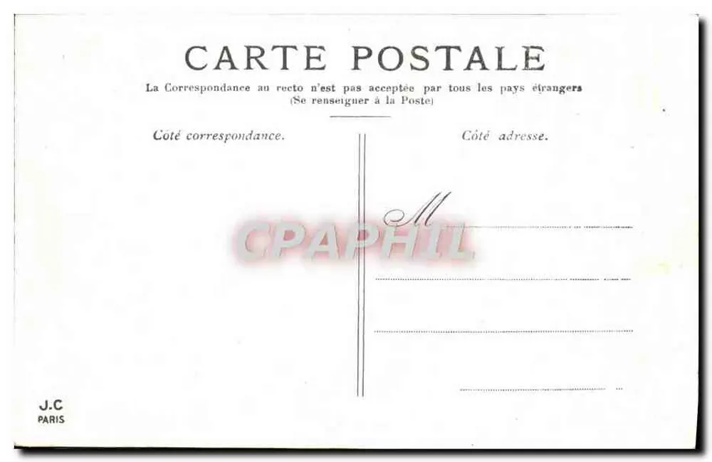 Paris — A Prefeitura — J.C. Paris - Verso