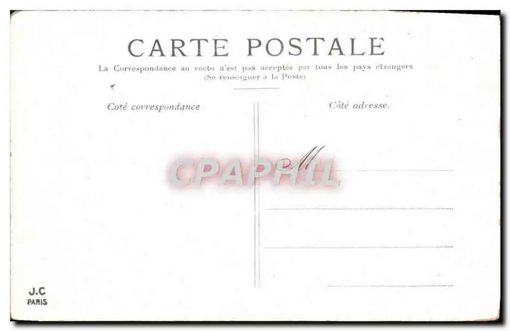 Paris — O Hôtel de Ville — J.C. Paris - Verso