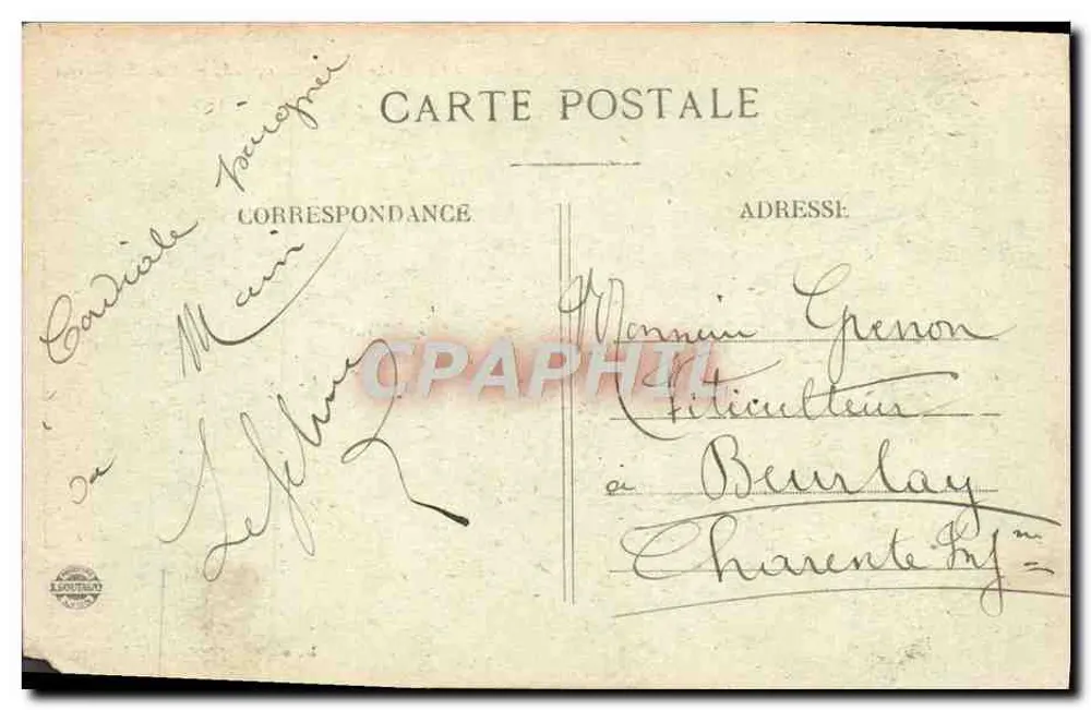 Ailly-sur-Noye bombardé — Rue St-Martin — L. Caron, phot.-édit, Amiens - Rückseite