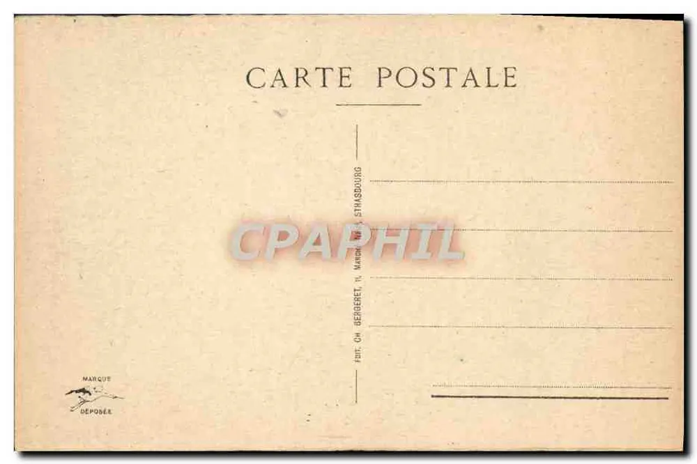 Strasbourg — Um Ninho de Corujas — Éditeur Ch. Bergeret, n° 602 - Verso