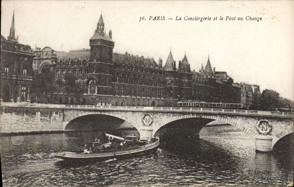 Paris — Die Conciergerie und der Pont au Change — L. Atieille, n°36 - Vorderseite