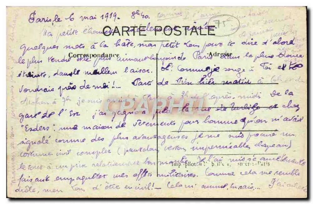 Paris — Die Conciergerie und der Pont au Change — L. Atieille, n°36 - Rückseite