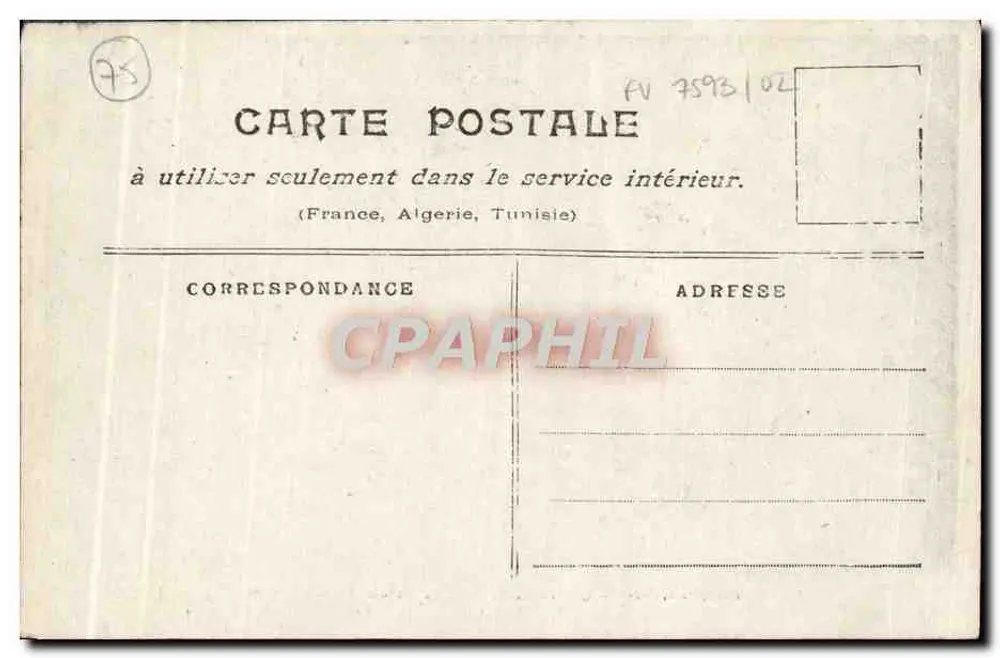 Paris inundado (janeiro de 1910) — Rue de Javel (Grenelle) — Coleção Taride - Verso