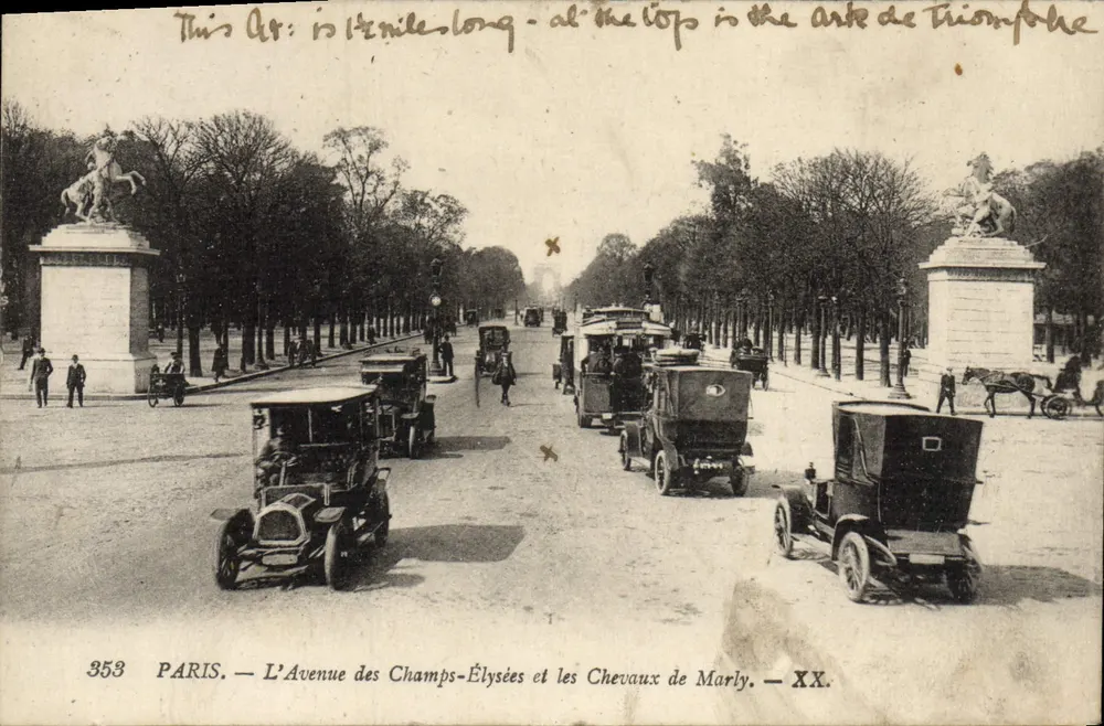 PARIS — Die Avenue des Champs-Élysées und die Pferde von Marly — XX. - Vorderseite