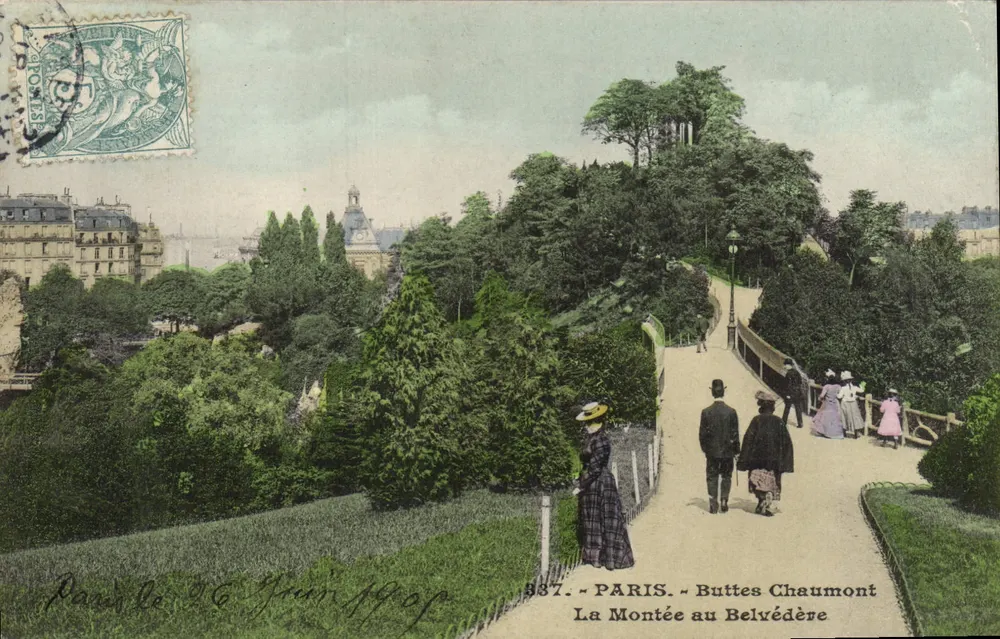 PARIS - Buttes Chaumont - Die Aufstieg zum Belvédère — Verlag n° 937 - Vorderseite