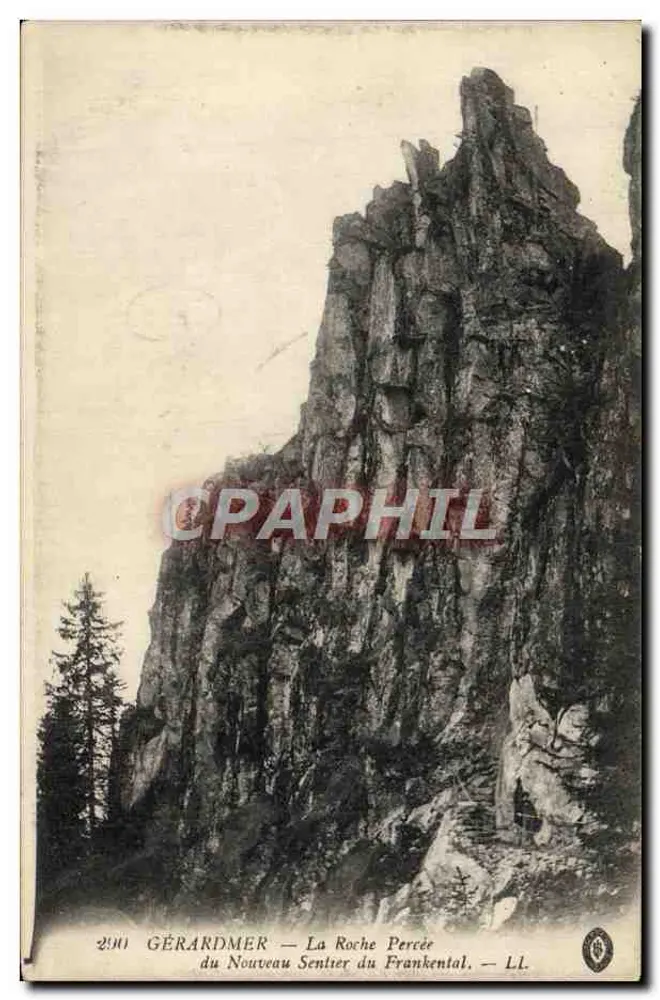 Gérardmer — La Roche Percée — vom neuen Weg des Frankental — LL - Vorderseite