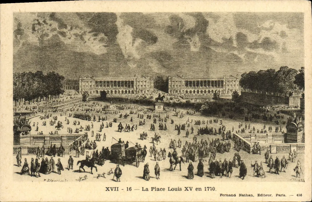 Place Louis XV im Jahr 1770 — XVII - 16 — Fernand Nathan, Verlag, Paris — 416 - Vorderseite