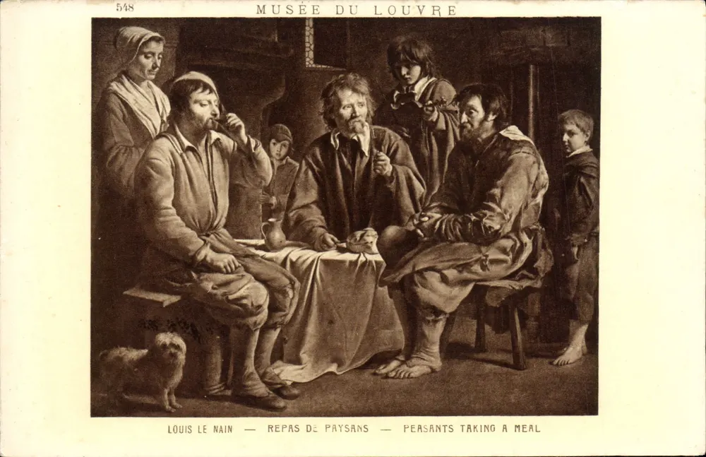 Musée du Louvre — Mahlzeit der Landbewohner — Louis Le Nain — n° 548 - Vorderseite