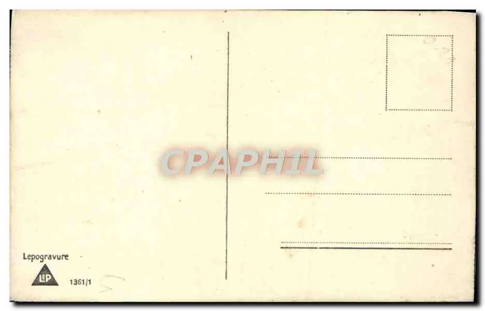 Winterlandschaft mit Kutsche — Lepogravure Nr. 1361/1 - Rückseite