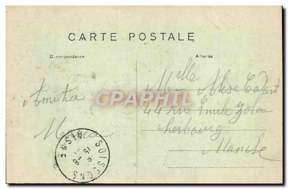 Soissons — Um die Kathedrale (Südseite) — Verlag Naugrade - Rückseite