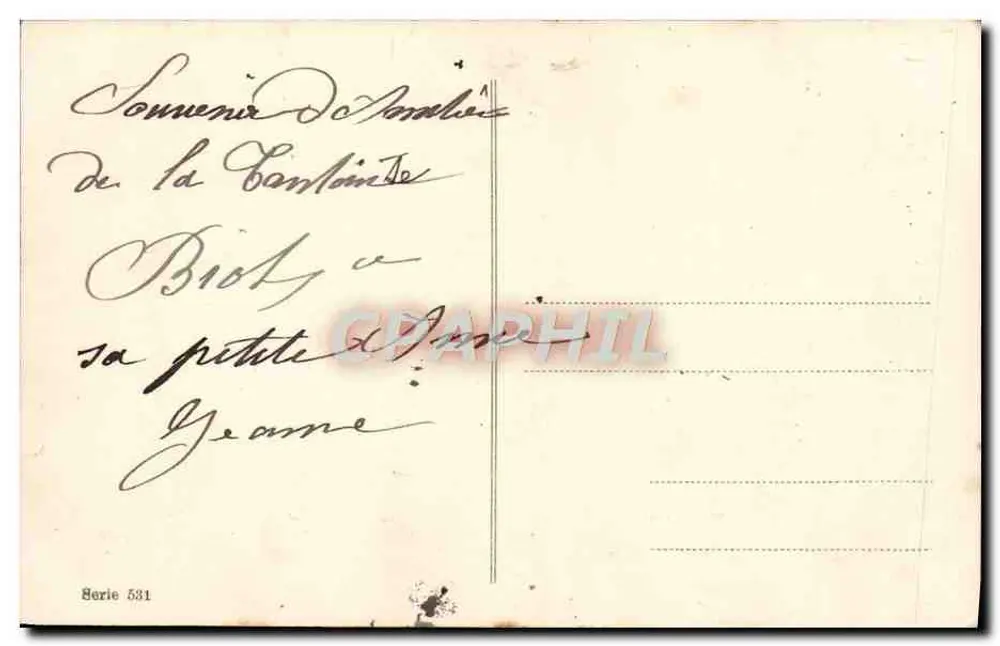 Hufeisen und Rosen — Frohe Neujahr — Graphil, Serie 531 - Rückseite