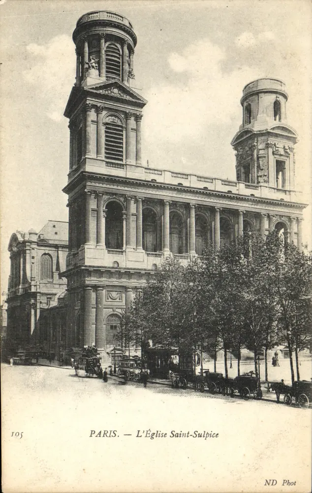 PARIS — A Igreja de Saint-Sulpice — ND Phot, n° 105 - Frente