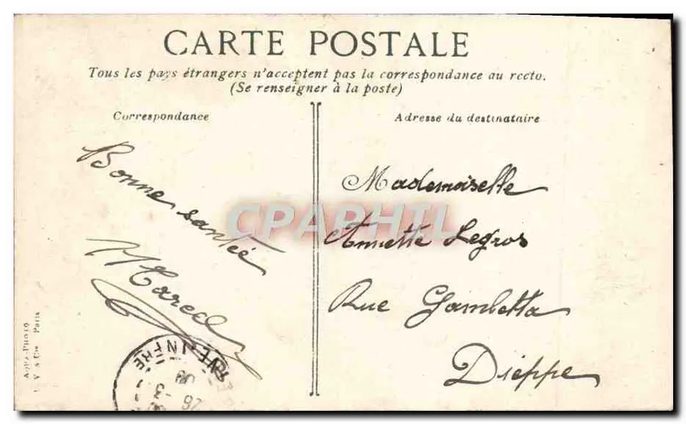 Paris. Igreja de Saint-Sulpice — editor A. & C. Paris, n° 236 - Verso