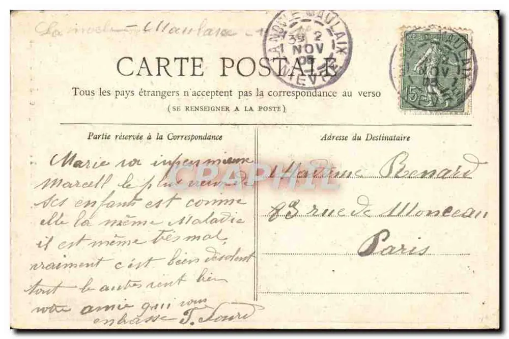 Paris — A Igreja da Trindade — Coleção Petit Journal, n°10 - Verso