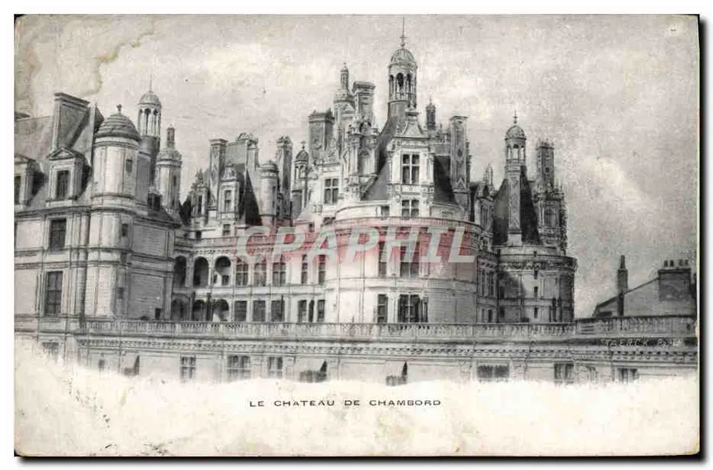 O Castelo de Chambord — vista panorâmica — editor não identificado - Frente