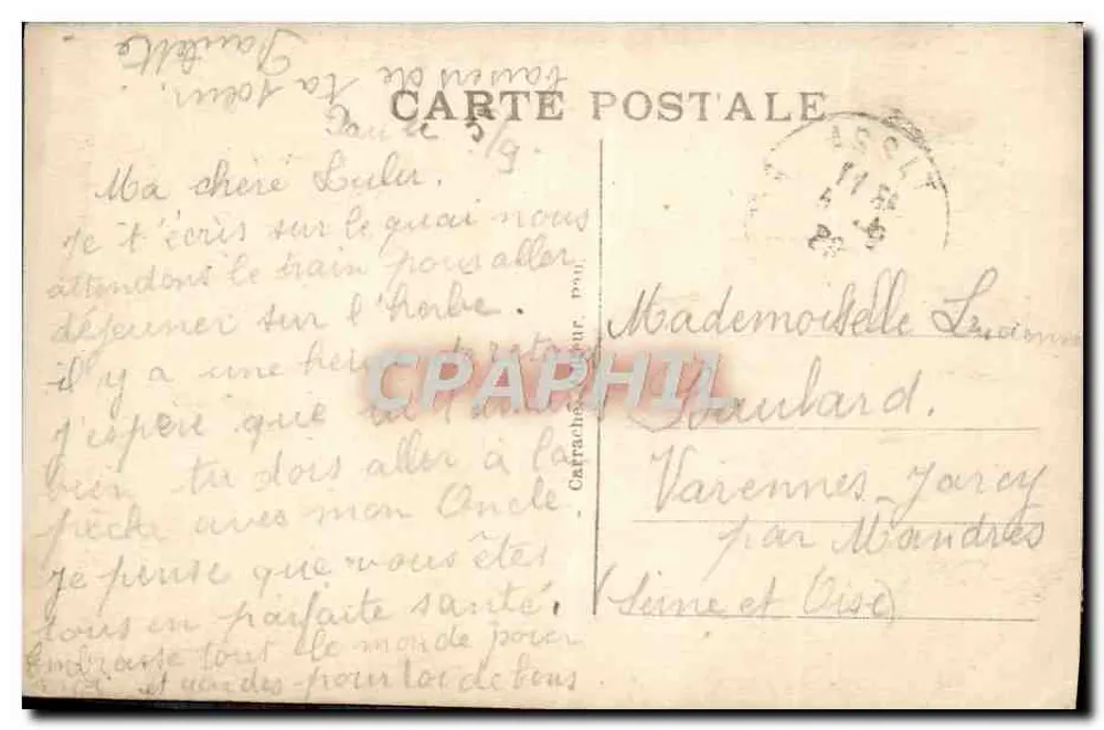 Cauterets (H-P) — Cascade du pont d'Espagne (chute supérieure) — éditeur C.G. 10 - Verso