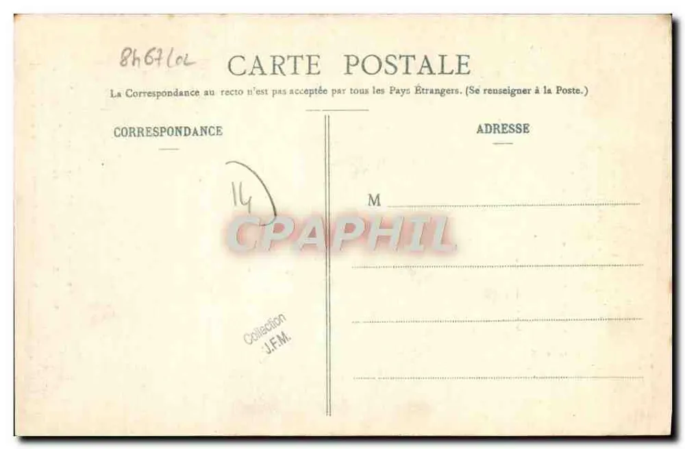 Eingang des Schlosses Outrelaize — Umgebung von Bretteville-sur-Laize (Calvados) — GOUVIX, N° 639, Sammlung E. Pasquis, in Laigle (Orne) - Rückseite
