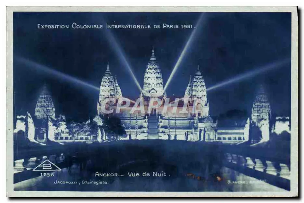 Angkor — Nachtsicht — Internationale Kolonialausstellung Paris 1931 — Jacopoazzi, Beleuchter - Vorderseite
