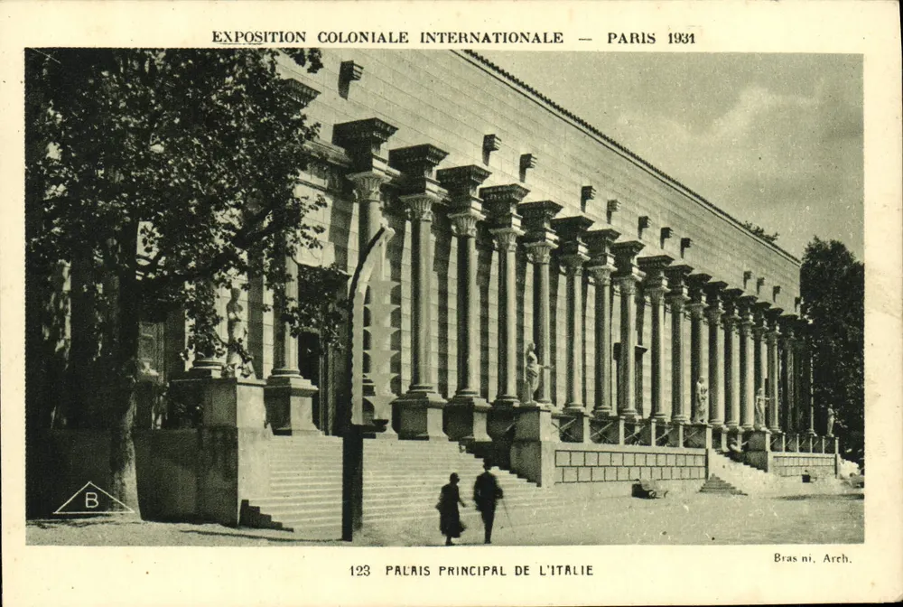 Hauptpalast Italiens — Internationale Kolonialausstellung — Paris 1931 — Bras ni. Arch. - Vorderseite