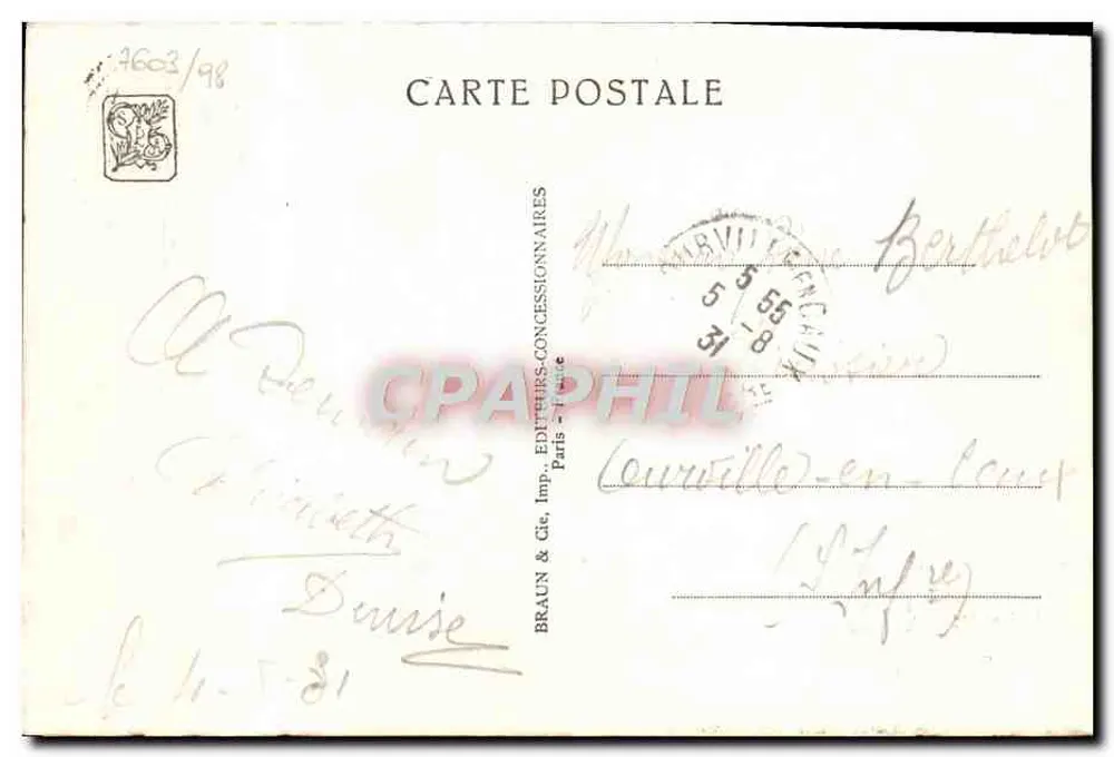 Exposition Coloniale Internationale — Paris 1931 — Pavillon de la Cochinchine — Sabrier, Arch. — n° 253 - Verso