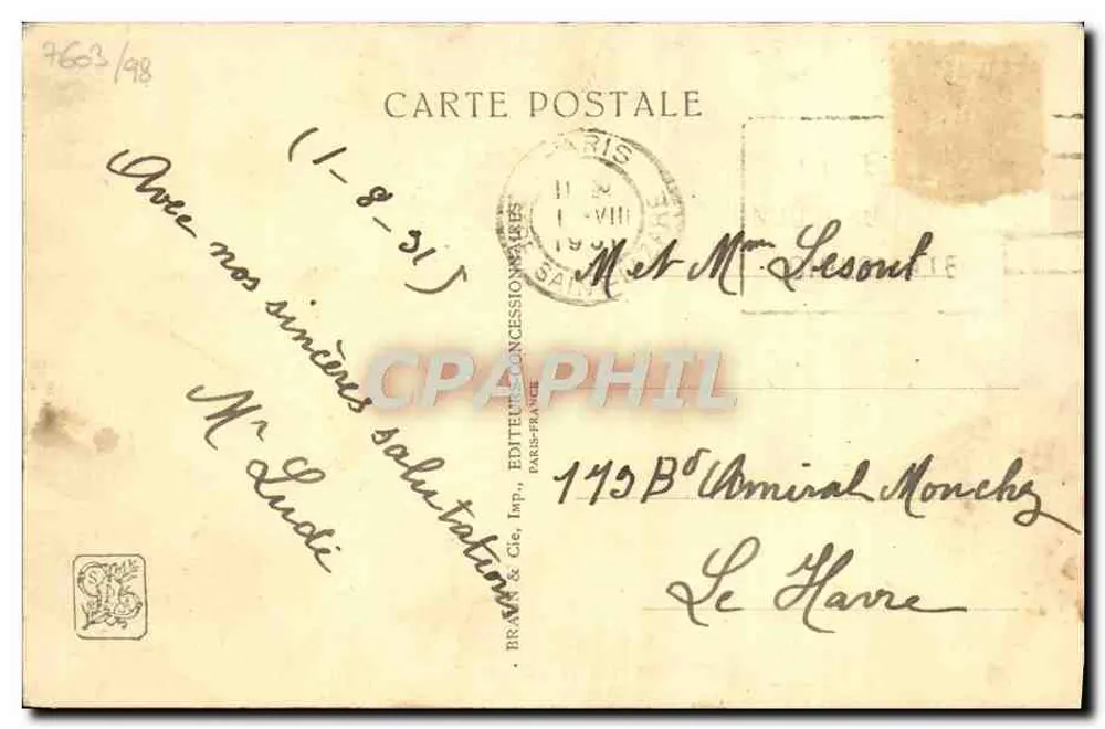 Temple d'Angkor-Vat — Exposition Coloniale Internationale — Paris 1931 — Bluneha, Archs. - Verso