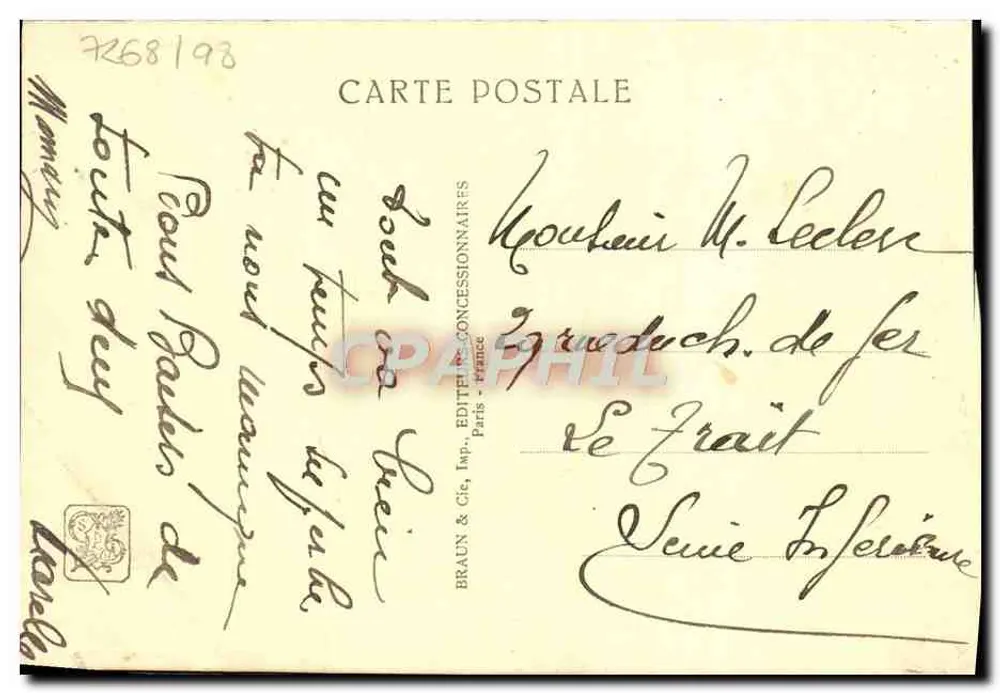 Palast der Metropolitischen Abteilung — Internationale Kolonialausstellung Paris 1931 — Verlag Gouêtez Nouveau Diplomate - Rückseite