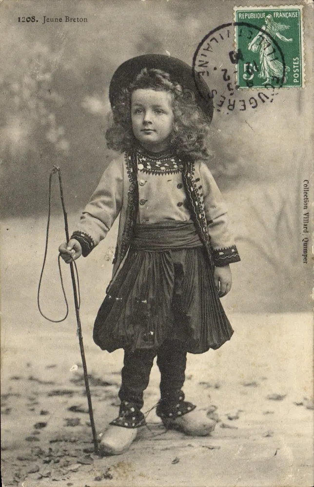 Jovem Bretão — Coleção Villard, Quimper — n°1208 - Frente