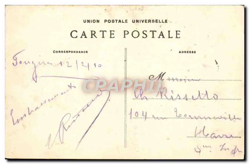 Jovem Bretão — Coleção Villard, Quimper — n°1208 - Verso
