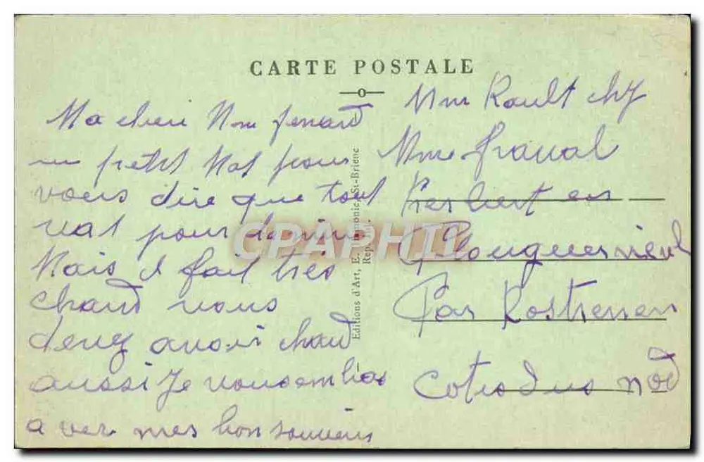 Autour des Lits Clos — La Soupe du Matin — Coll. T. Ménouque, St-Brieuc - Verso
