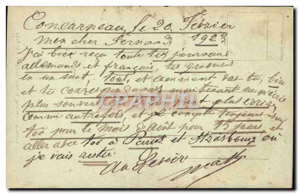 Encontro na Bretanha - Réflexicen — Coleção Villard, Quimper, n°1074 (5) - Verso
