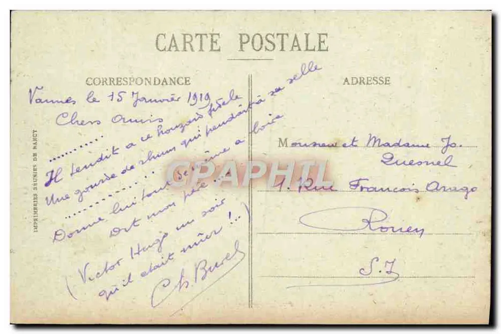 Un viejo Bravo — Colección H. Laurent, Port-Louis — n° 3641 — Ch. Berrel - Reverso