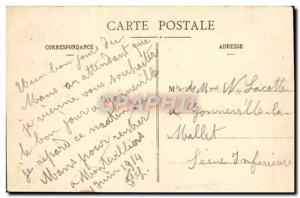 La Bretagne — Die umgedrehte Galette — Artaud et Nozais, Nantes - Rückseite