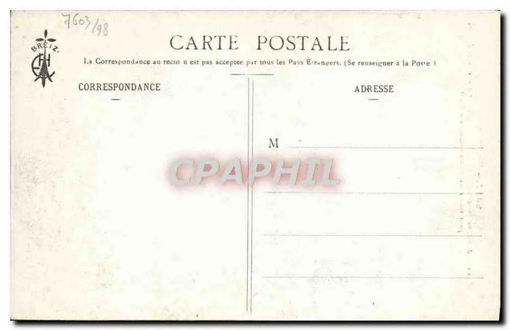Um Conselho — Col. E. Hamon, St-B. — n° 2347 - Verso