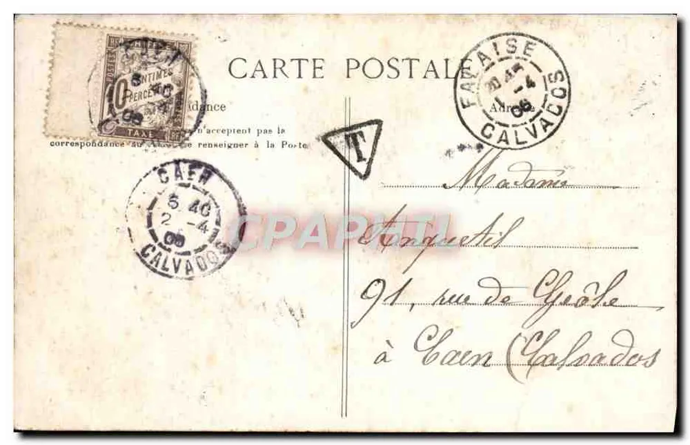 O leito duplo fechado — Bretanha — editor Villard, Quimper, n°77 - Verso