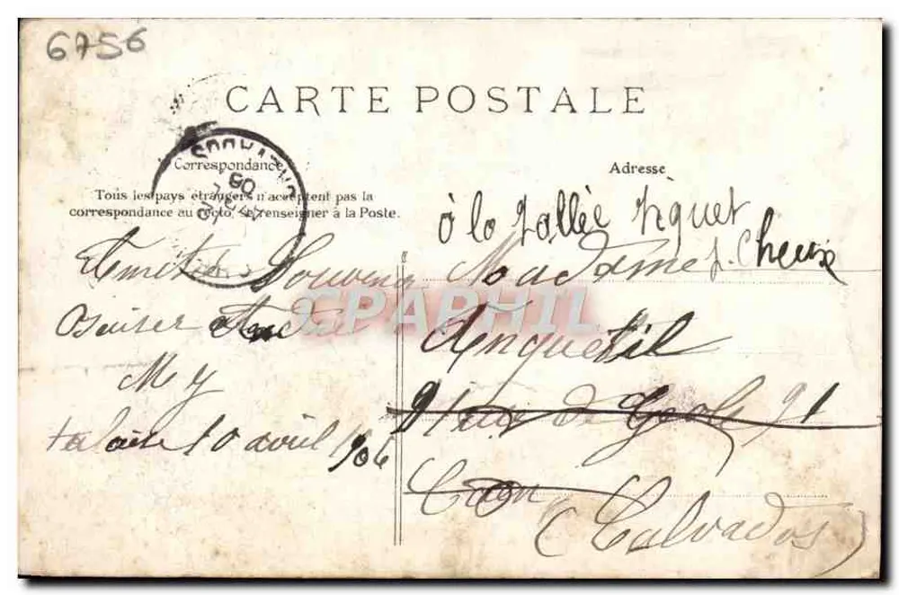 In der Bretagne — Szene: Der Abgang zur Taufe — Verleger: J. Vazelin, n° 1652 - Rückseite