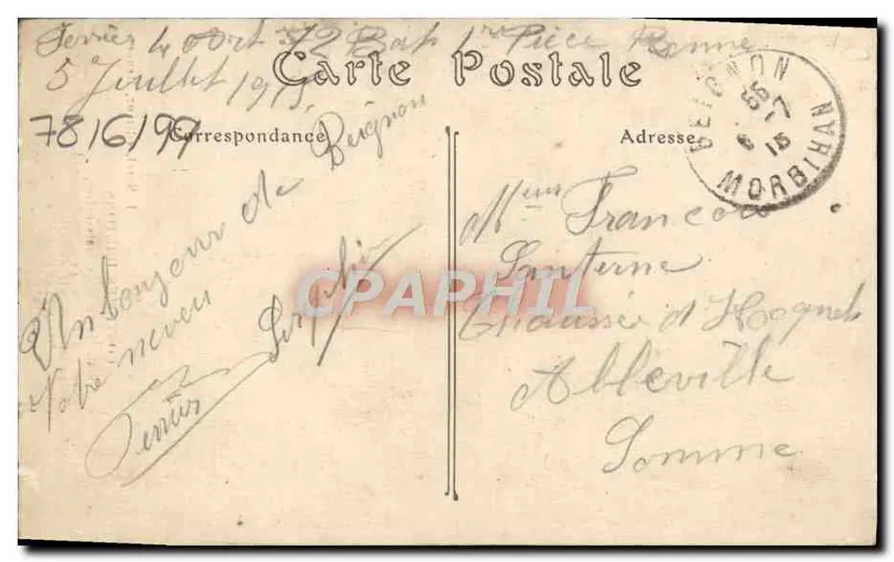 Trajes bretones — J. Sorel, editor, Rennes, n°32 - Verso
